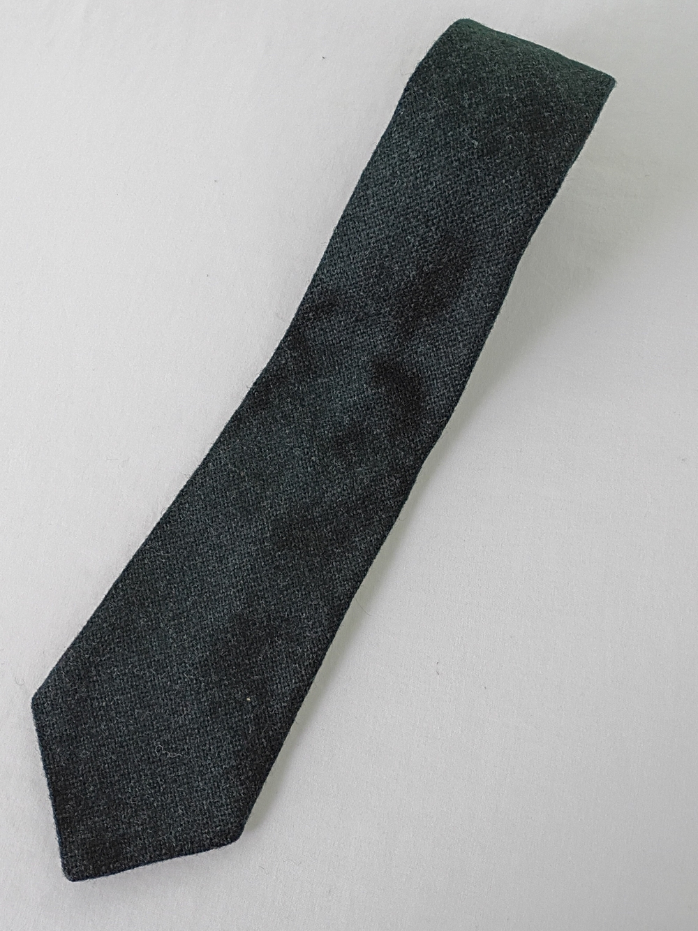 Vintage Tie Wool Dark Green Inigo Jones Made In England Preppy Dark Academia 54"